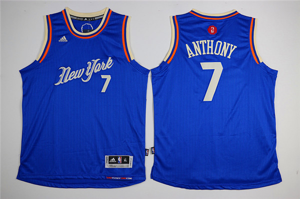 Adidas New York Knicks Youth 7 Anthony blue NBA jerseys
